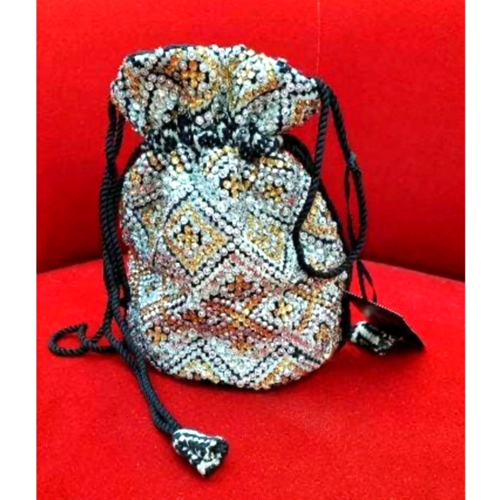 Glam Draw String Bucket Bag